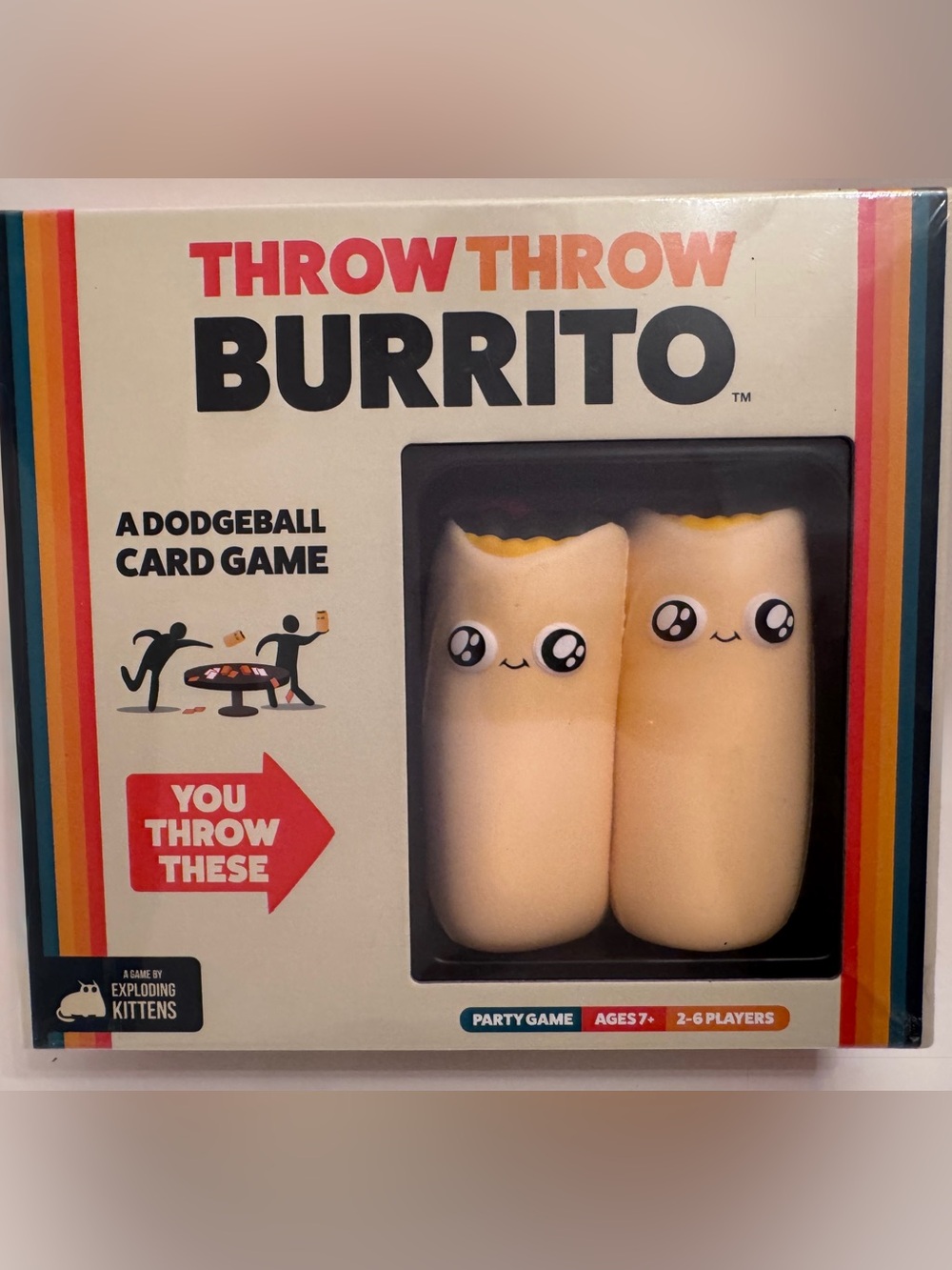 Throw Throw Burrito Party Game by Exploding Kittens - NEW, SEALED BOX